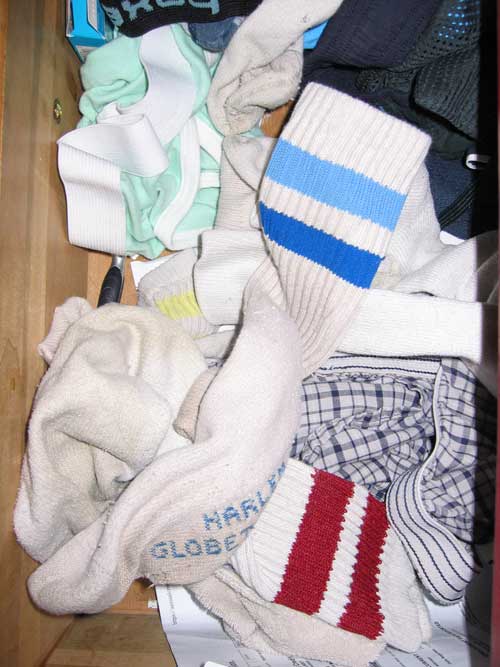 my real actual sock drawer.